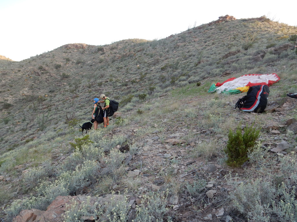 paraglidng in the East Potrillo Mountains, New Mexico