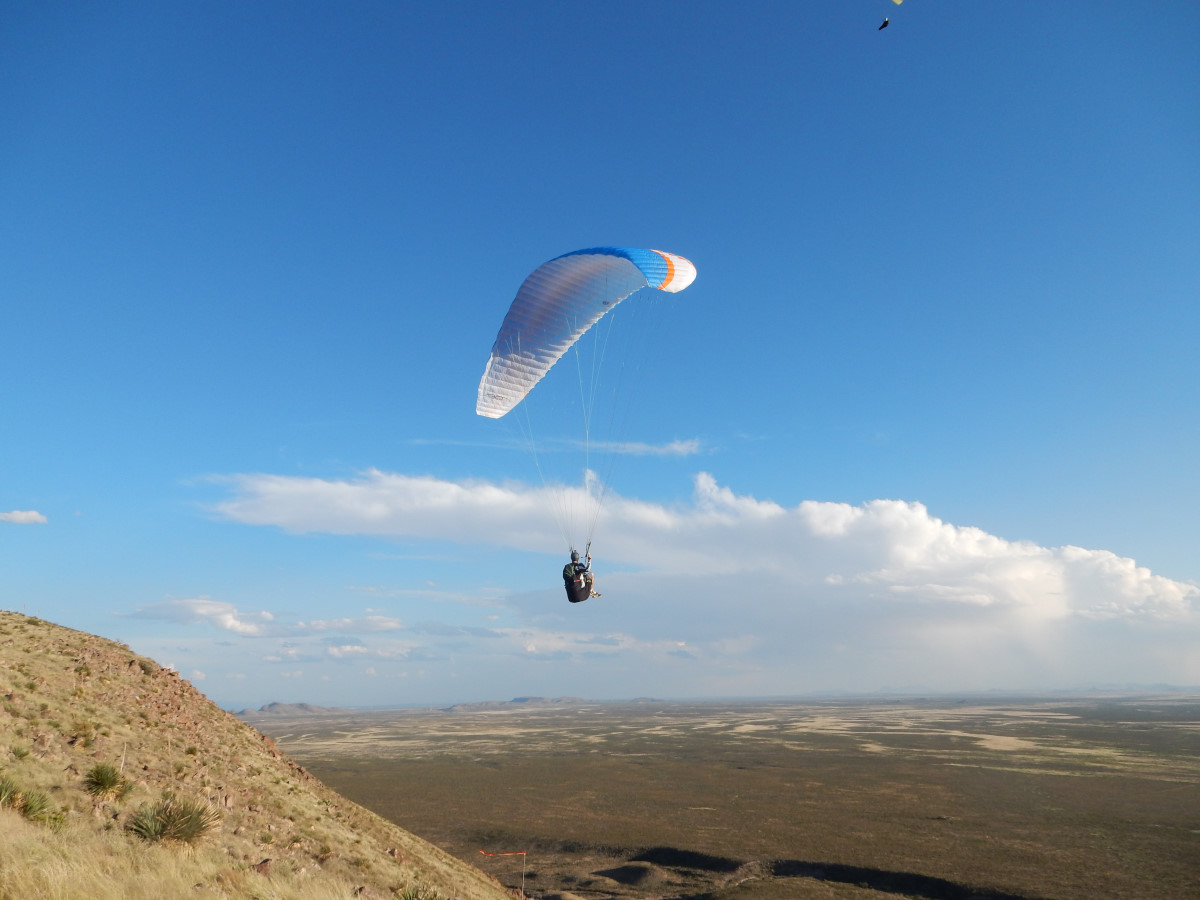 paragliding at Mag Rim in southern New Mexico