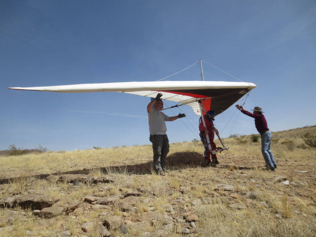 hang gliding at Magdalena Rim, Dona Ana County, NM