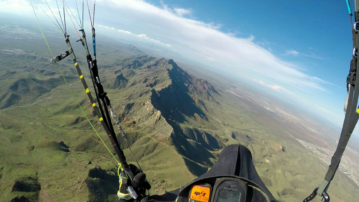 paragliding in Franklin Mountains State Park, El Paso, Texas